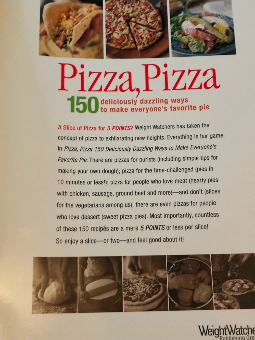 Weight Watchers Pizza, Pizza Cookbook - White and Red Cover